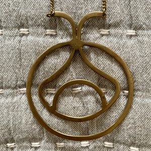 Anthropologie brass necklace